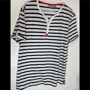 HUBLOT Striped Nautical T-shirt Navy/white Sz XXL